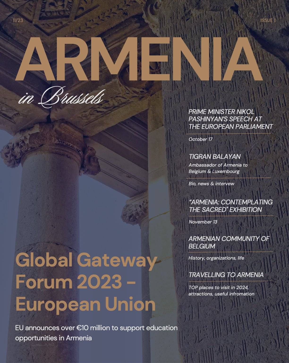 "Armenia in Brussels" Monthly Newsletter, a new project by the Embassy of Armenia