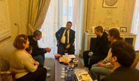 The Meeting of Ambassador Tigran Balayan with the Armenian patients, injured in the explosion as a result of the forced displacement of the Armenian population of Nagorno Karabakh