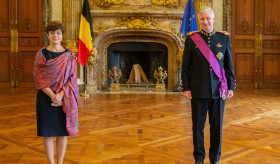 Ambassador Aghadjanian handed over her credentials to the King Philippe of Belgium