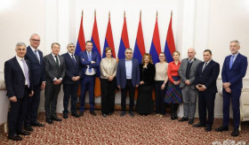 Members of Armenia-Belgium Friendship Group meet with their colleagues from Belgium-Armenia Friendship Group